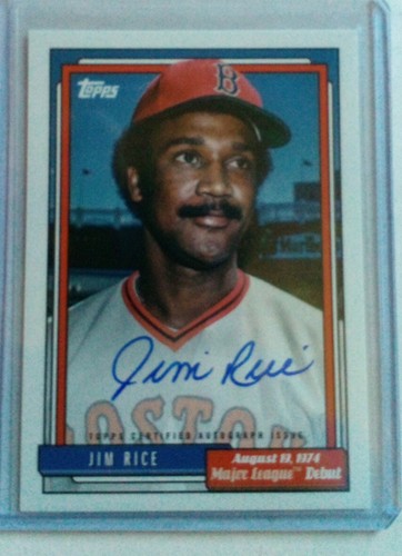 2022 Topps Archives - 1992 Topps MLB Debut Autographs #72DB-JRE Jim Rice (AU)