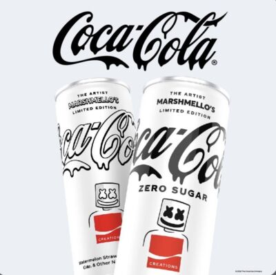 COLLECTOR COCA COLA COKE ZERO LIMITED EDITION ARTIST MARSHMELLOS