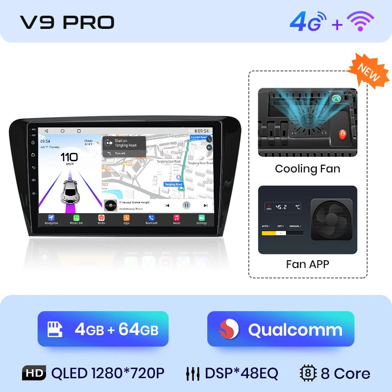 4G+64GB Für Skoda Octavia II 1Z3 1Z5 2008-2013 Android 14 Autoradio Carplay Navi - Bild 2 von 4