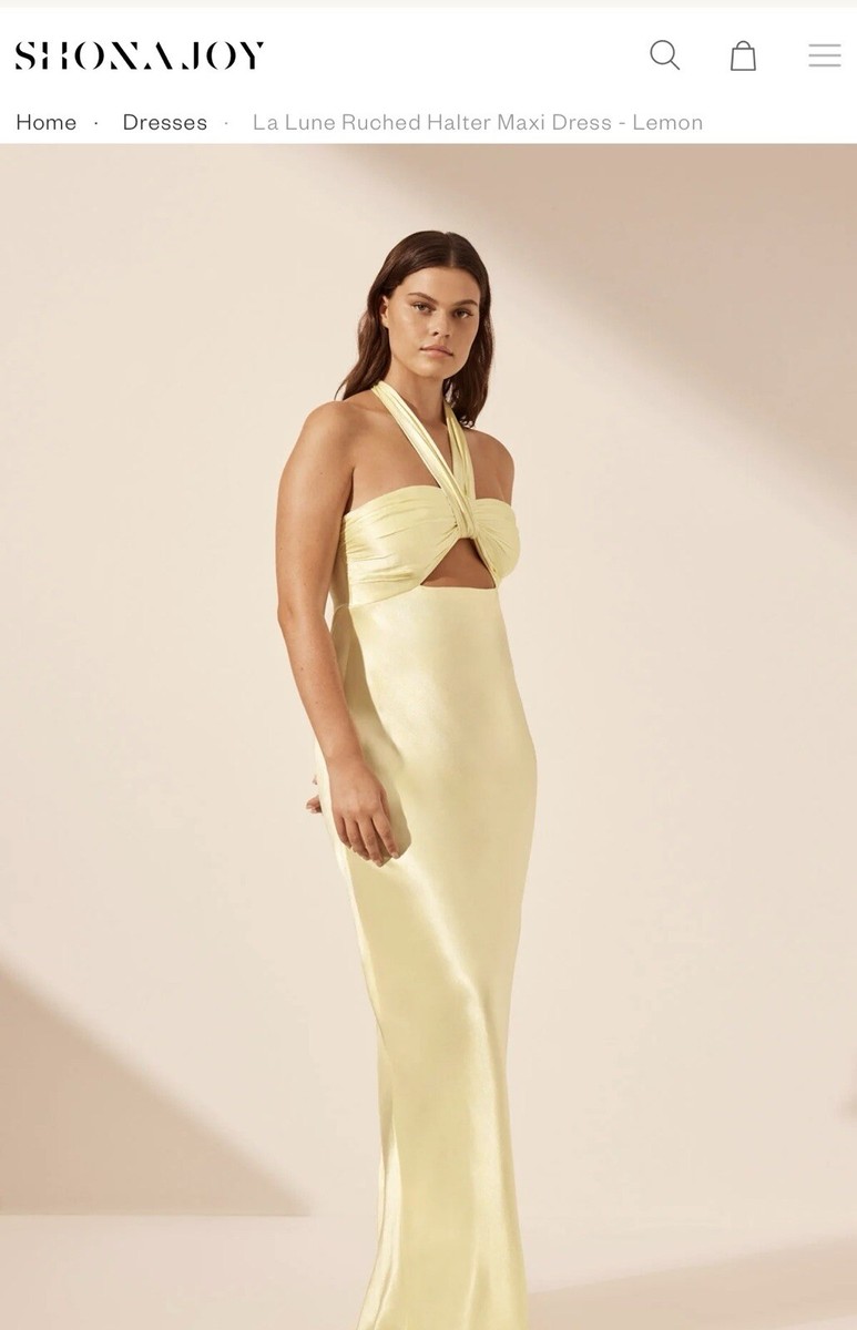 la lune bias slip dress - gold Shona Joy La Lune Bias Slip in Gold main image 1