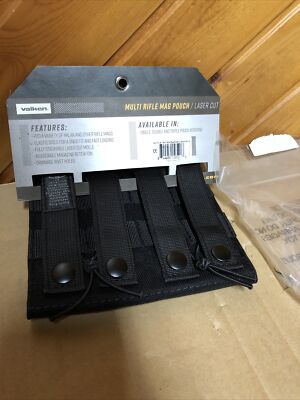 Valken Multi Rifle Double Magazine Pouch - Laser Cut Black Brand New