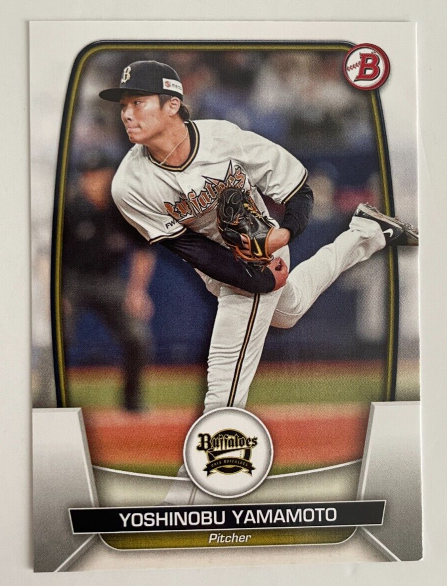 やまとも Yoshinobu Yamamoto 2023 Topps BOWMAN #37 Orix Buffaloes LAD -BASE