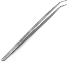 Long Stainl Steel Curved Tweezer for Fish Tank Plants