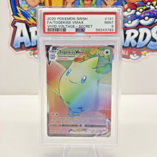 2020 POKEMON SWORD & SHIELD VIVID VOLTAGE SECRET FULL ART/TOGEKISS VMAX PSA 9