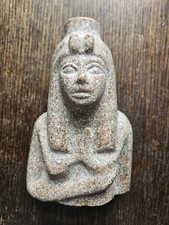 PHARAONIC ANCIENT EGYPTIAN King or Queen Head , Hand Made Stone Statue 1,2kg