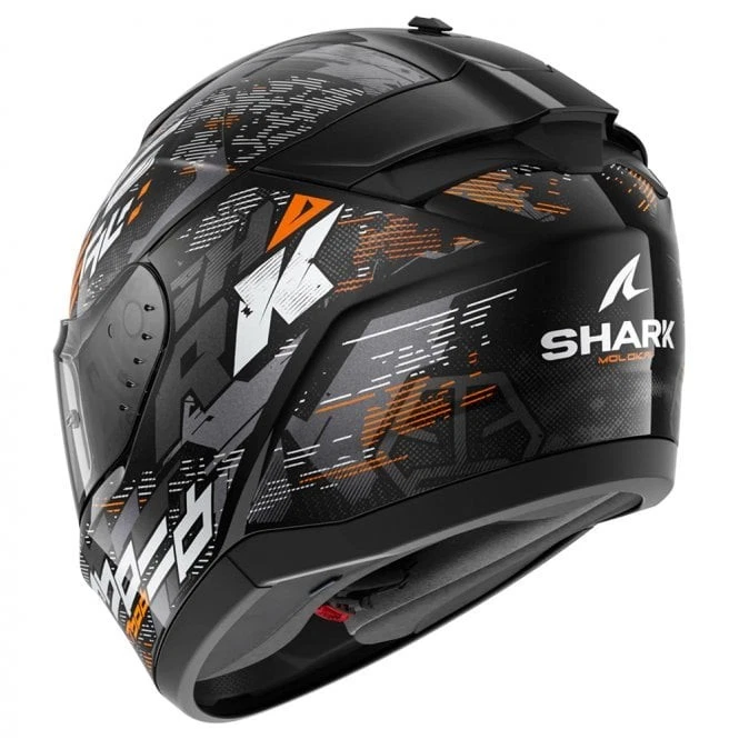 Shark (Full Face) Helmet - Ridill 2 Molokai - Black/Silver/Orange - Image 3 of 3