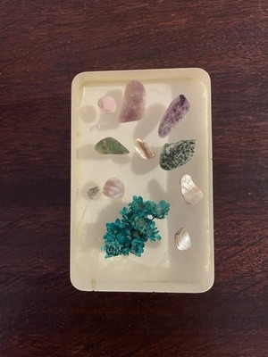 Flowers & Healing Quartz Crystal Diorama in Crystal Clear Resin