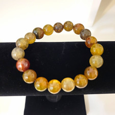 Multicolor Round Stone Bead Stretch Bracelet Beaded Ball/Bead Chain