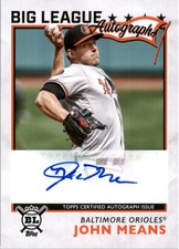 2020 Topps Big League Autographs #BLAJM John Means Auto - BB