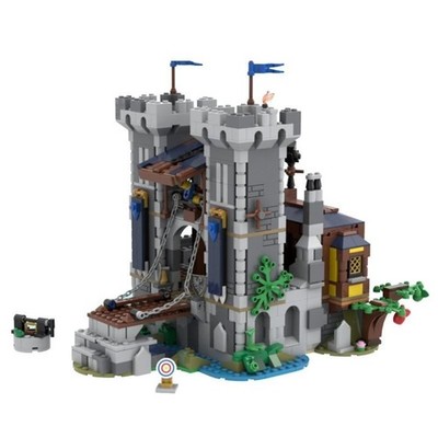 Compatible Medieval Black Saker s Fort 1025 Pieces Building Toys Set