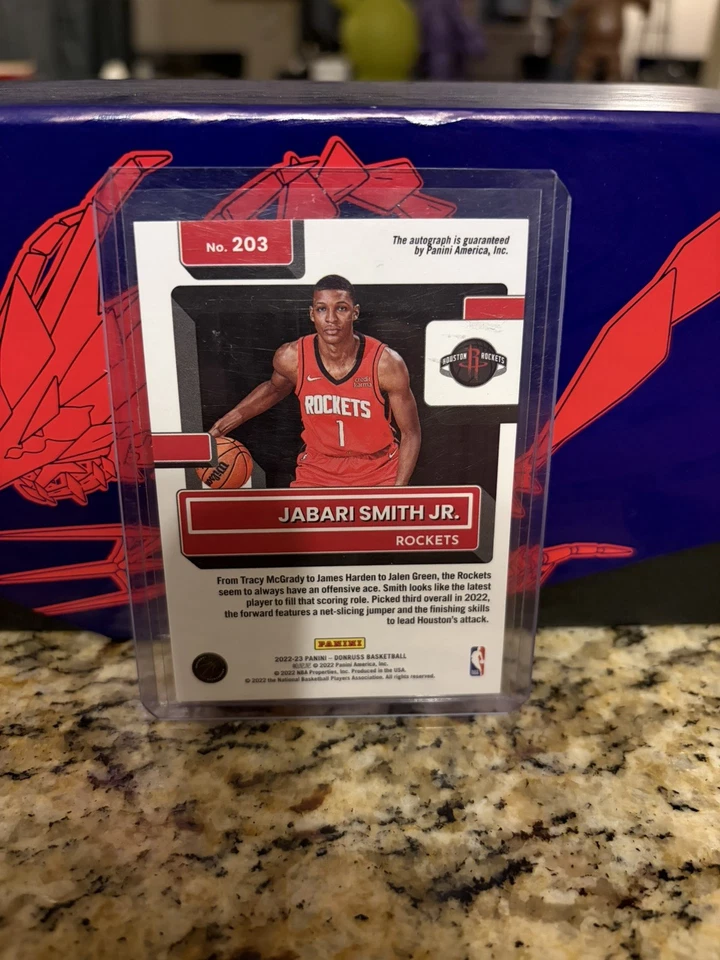 2022-23 Donruss Basketball Jabari Smith Jr. Rated Rookie Holo Frame Auto /75 - Image 2 of 2