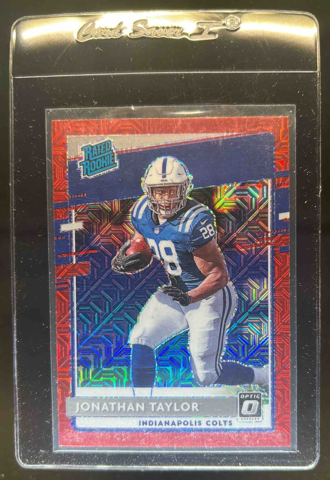2020 Donruss Optic Jonathan Taylor Red Mojo Prizm RC #167 Colts