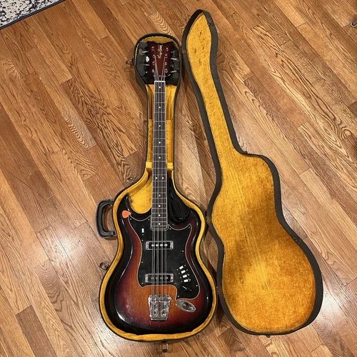 1968 VINTAGE HAGSTROM H8 8-STRING BASS GUITAR SUNBURST - Picture 1 of 16