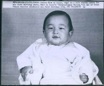 1961 Japanese Prince Hiro Poses For Birthday Pic In Kimono Royalty Wirephoto 6x8