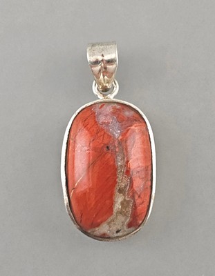 9923691 925er Silber Korallen-Anhänger 4 x 2 cm