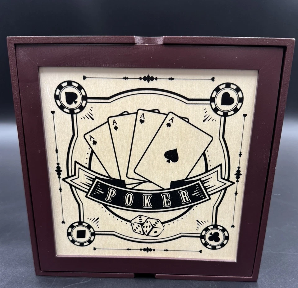 Poker Chips Cards Dice Set Game Box New Father's Day Gift Idea - Image 4 of 4