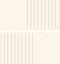 PVC Vertical Replacement Slats Curved Smooth Ivory 94.5 x 3.5 (20-Pack)