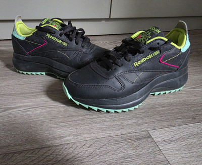Reebok Classic Sneaker Low Top Schnürung Schwarz/Grün/Pink EU 37