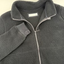 Abercrombie Kids Black Sherpa Fleece Zip Up Jacket Girls Size 15 16