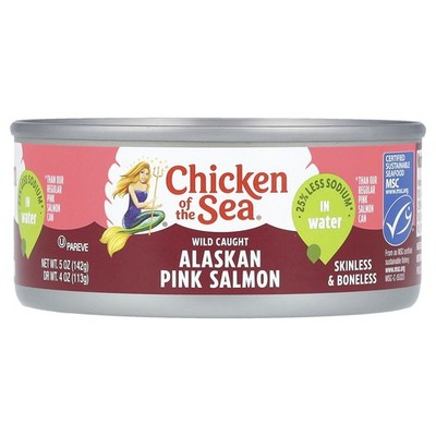 Wild Caught Alaskan Pink Salmon in Water, 5 oz (142 g)