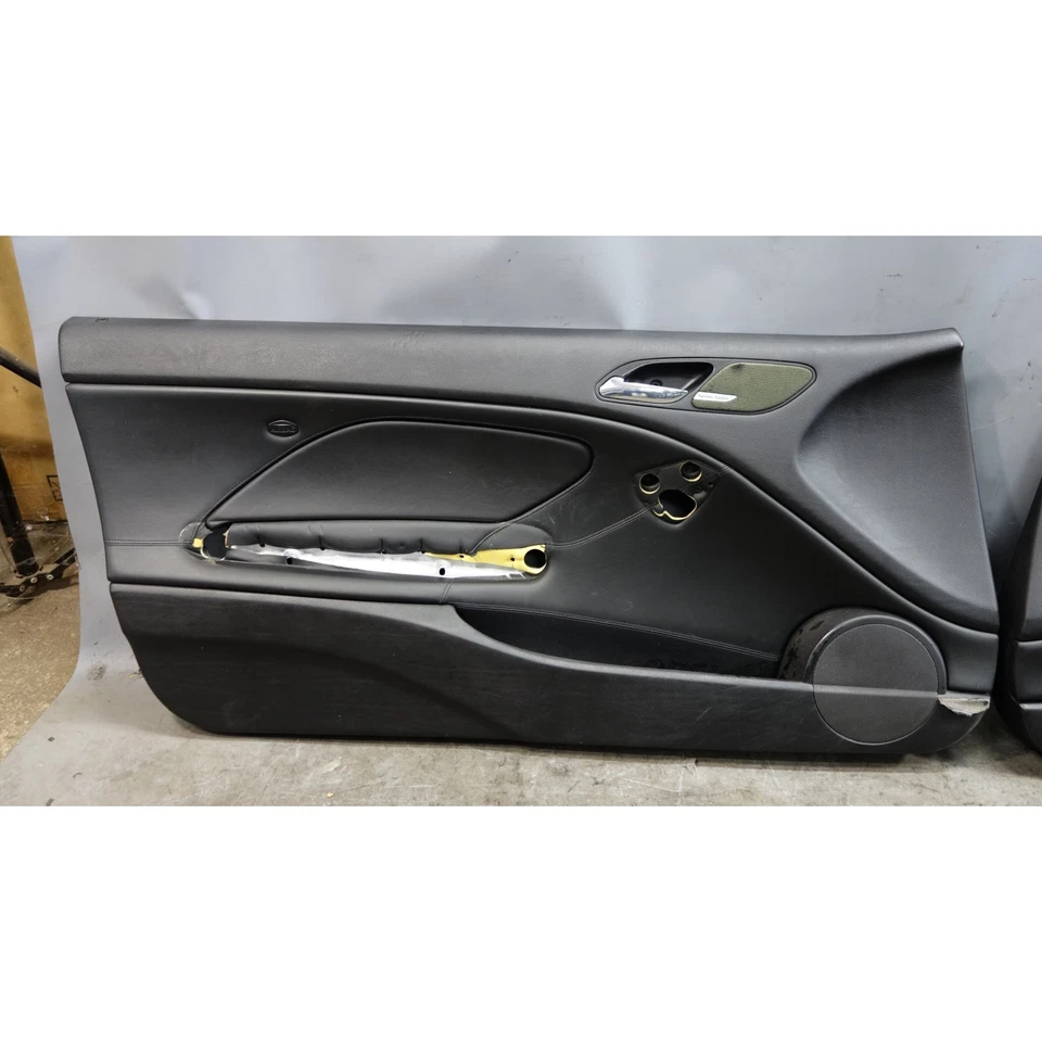 Damaged 00-06 BMW E46 3-Series 2door M3 Interior Door Panel Pair Black Napa OEM - Image 3 of 4