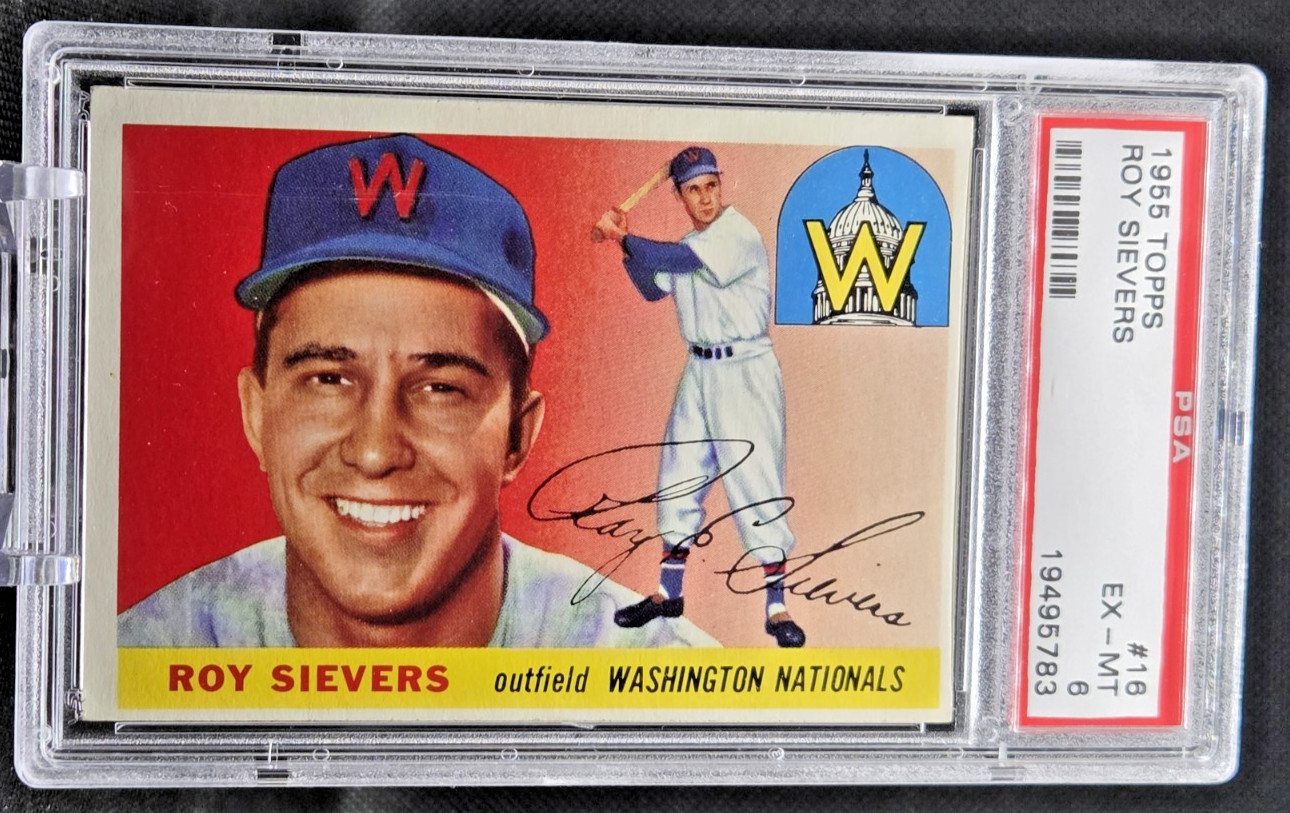 1955 Topps #16 Roy Sievers PSA EX-MT 6 (PC188)