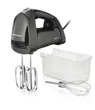 Hamilton Beach 6 Speed Hand Mixer, Quick Burst, Storage Case, New, Black, 62690