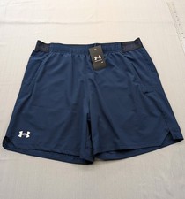 NEW Mens Under Armour Vanish Woven 6" UA Shorts Navy Unlined Size XL Fitted