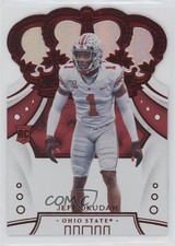 2020 Panini Chronicles Draft Picks Crown Royale Mirror Red Jeff Okudah #3 8d2