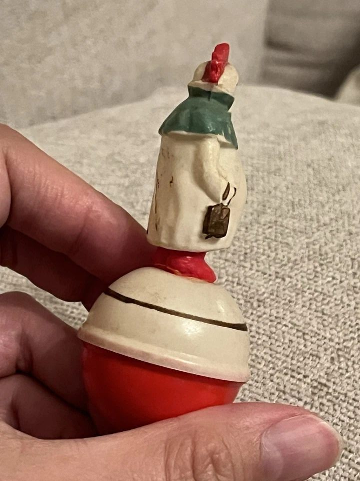 Raro Antiguo Celuloide Personaje 3.25 Pollito Pascua Roly Juguete Poli Principios de 1900 Foto 4 de 4