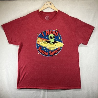 The Magic School Bus Style T Shirt I Need Some Space Mens XL Alien Colorful