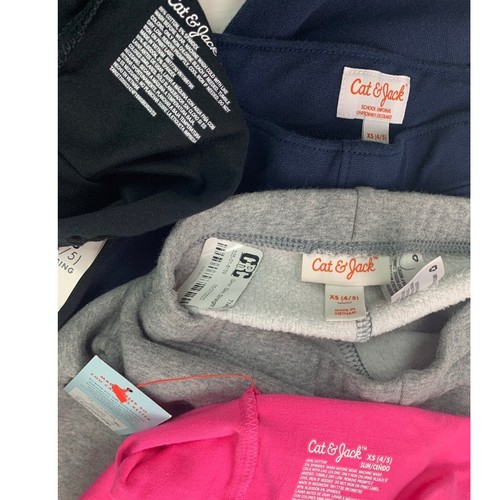 6 New Cat & Jack Girls XS (4/5) Cotton Blend Leggings School Uniform Pants Lot - Picture 3 of 3
