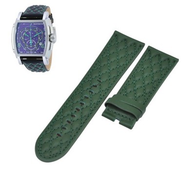S1 Rally 19517 26mm Green Leather Watch Strap For Invicta