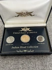 American  Indian Head Collection Box set contains Nickel, Dollar, Cent