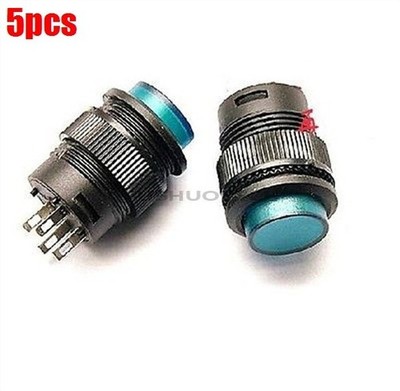 5Pcs 3A 250V Ac Self-Locking On/Off   Light Push Button Switch 16Mm Spst N ny #t