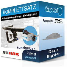 Für Dacia Bigster 10.24- AUTO HAK Anhängerkupplung abnehmbar + 7polig E-Satz neu