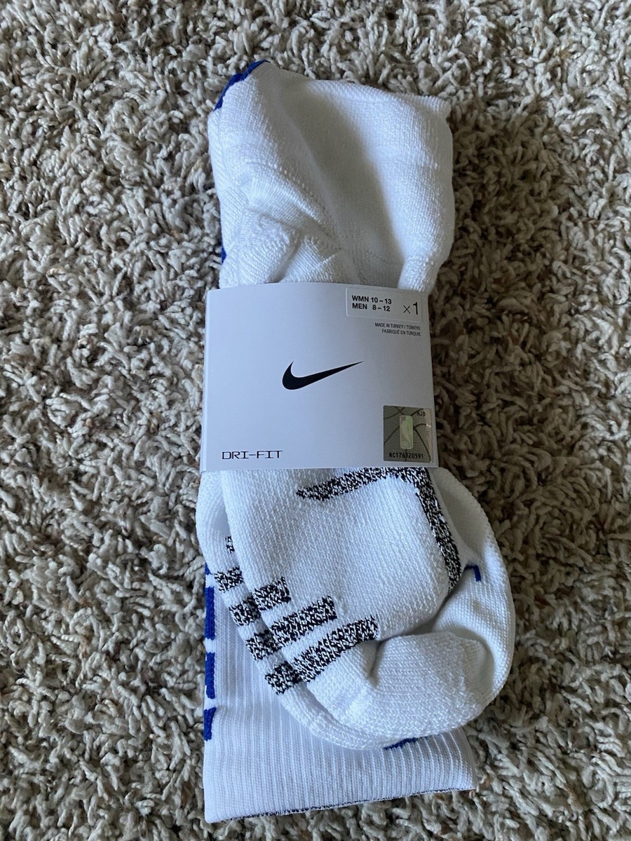 Nike NBA Authentic L Knee Socks White Blue Power Player Team