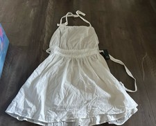 Wild Fable White Halter Dress Open Back Large NWT