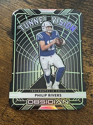 2020 Panini Obsidian #TV17 Philip Rivers Tunnel Vision Electric Etch Green #/15
