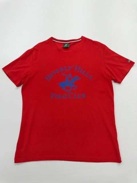 T-shirt graphique homme Beverly Hills Polo Club XL avec logo rouge régulier - Photo 1/4