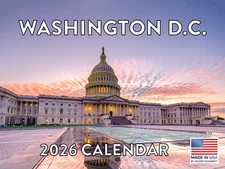 Washington DC Calendar 2026 Monthly Wall Calender 12 Month