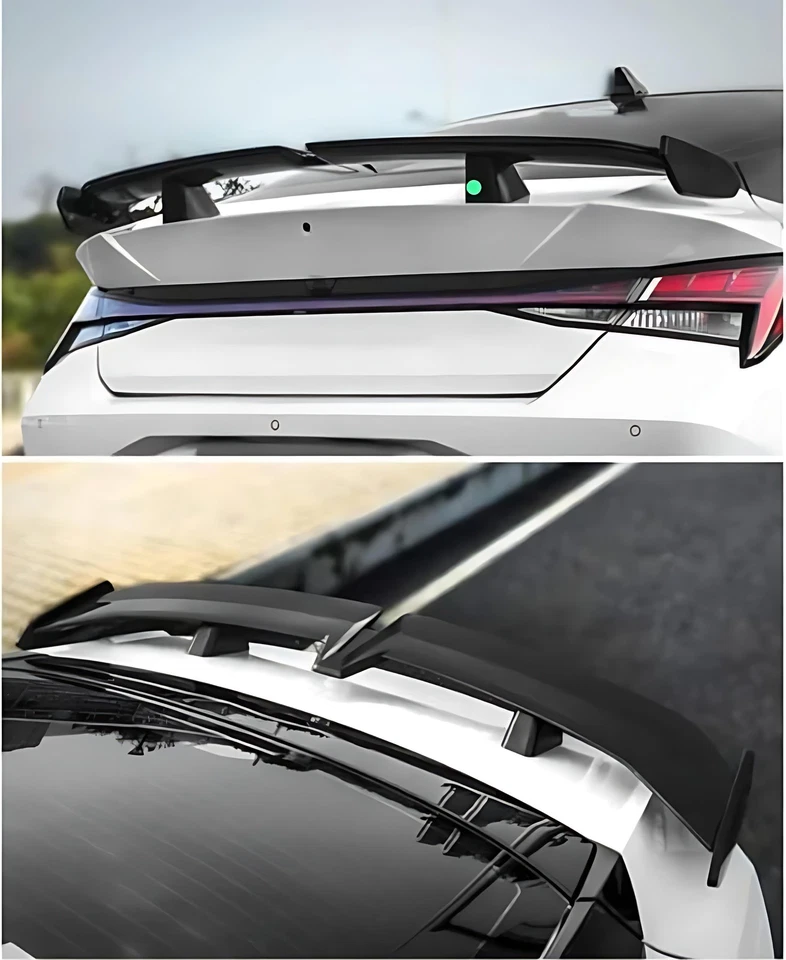 For Volkswagen Jetta Gloss Black 55" Rear Trunk Spoiler PRO Racing Rear Wing - Изображение 3 из 4