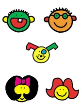 Face Todd Parr Friends 25 Wallies Bright Funny x Stickers Decals Cutouts Border