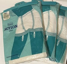 Vtg NOS Sears Metal Garter Open Bottom Girdle White Satin Panel Medium