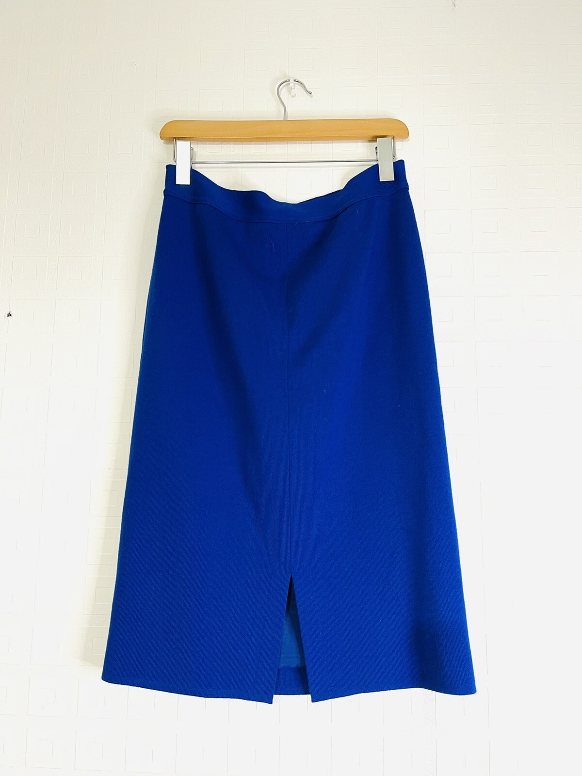 Vintage Royal Blue Wool Skirt Size 12 eBay