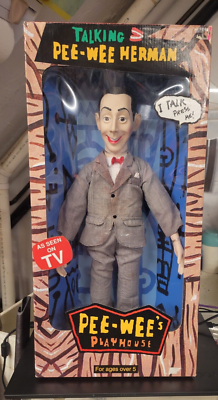 VINTAGE TALKING PEE WEE HERMAN DOLL IN BOX NEVER OPENED WORKING