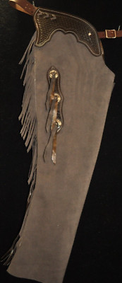 Custom Made Leather Chaps/New Rough Out Shotgun Chaps/Made In USA