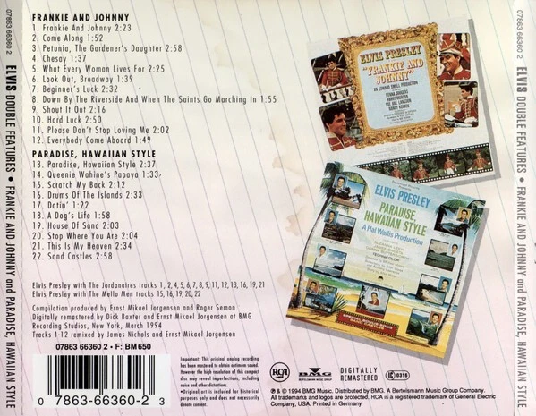 Elvis Presley - Frankie and Johnny / Paradise, Hawaiian Style - Filmmusik - Bild 2 von 3
