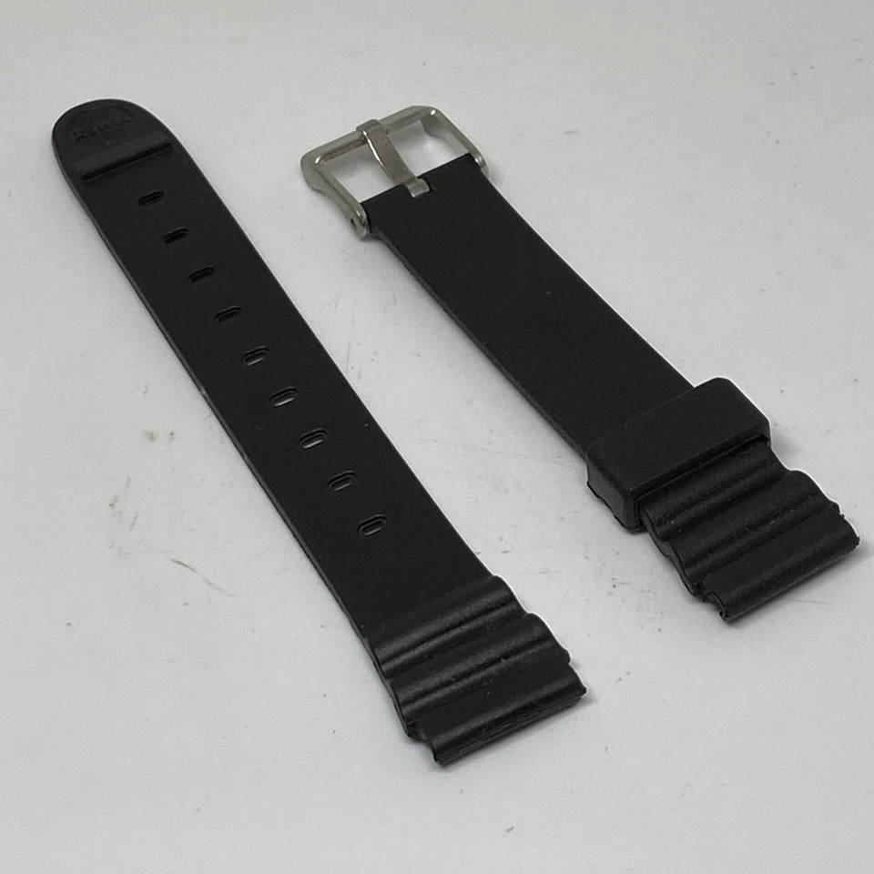 Pulseira de relógio de borracha vintage estilo triatlo Timex genuína 15 mm nova na caixa - Imagem 2 de 4