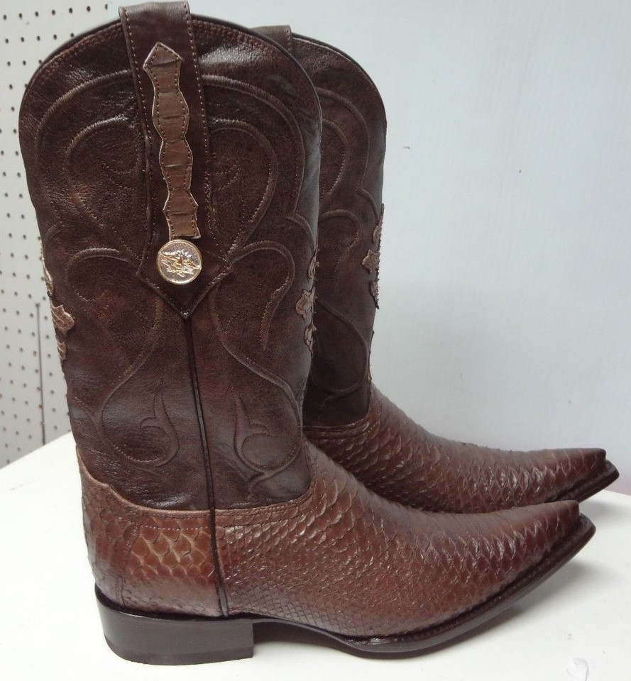 Bottes de cow-boy EXOTIC SnakeSkin PYTHON authentiques taille 8,5
